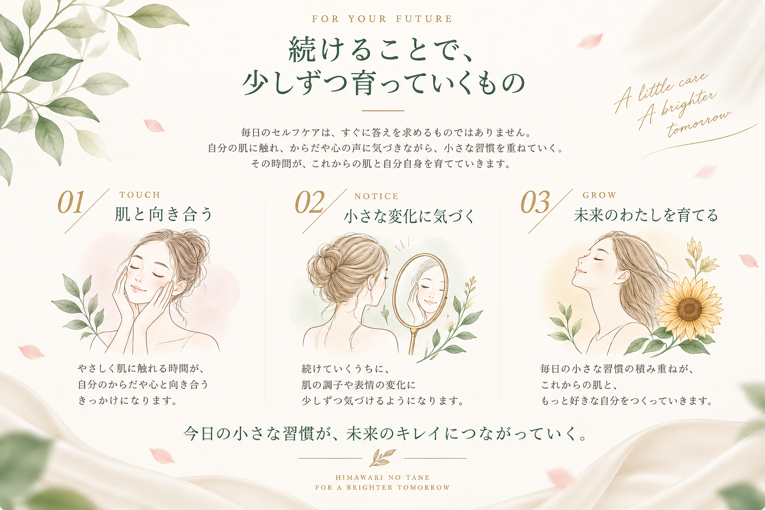 続けることで少しずつ育っていくもの